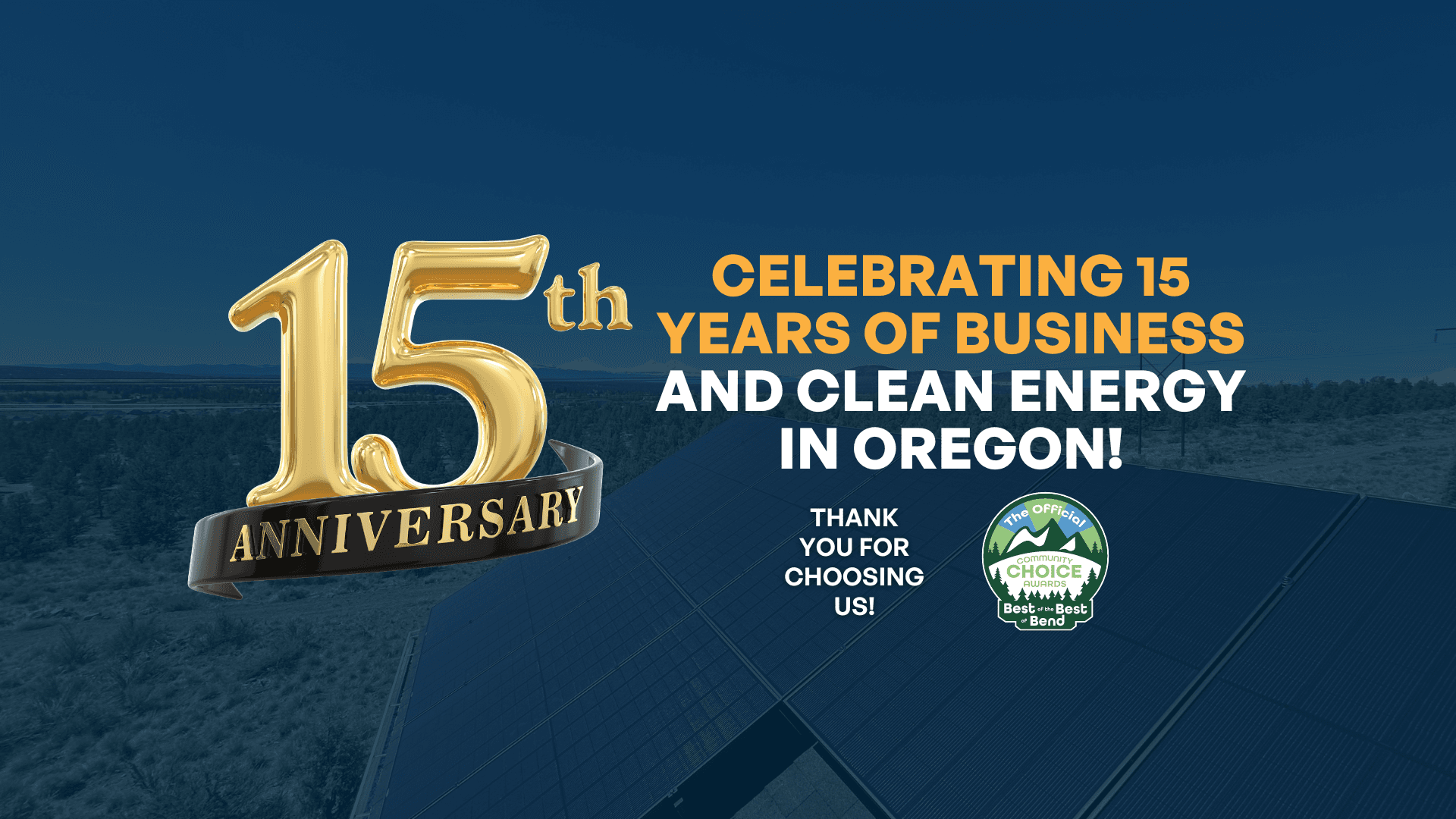 Celebrating 15 Years of National Solar: Locally Owned, Community Focused, and Voted Best of Bend 2024!